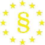 Piktogramm für DSGVO: EU-Sterne und Paragraphen-Zeichen